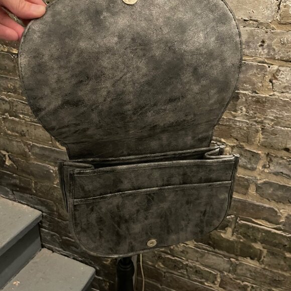 Steven by Steve Madden Black Suede & Metallic Silver Purse (Never Used) - Picture 8 of 15